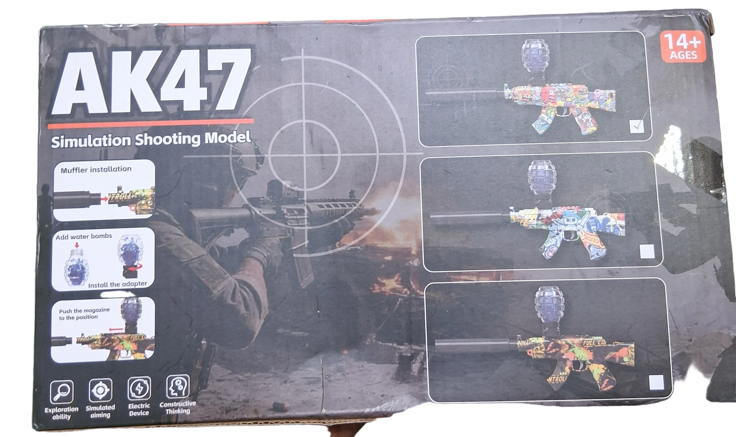 LIANG XING TAI AK47 Simulation Gel Blaster Gun Electric Device Multicolor