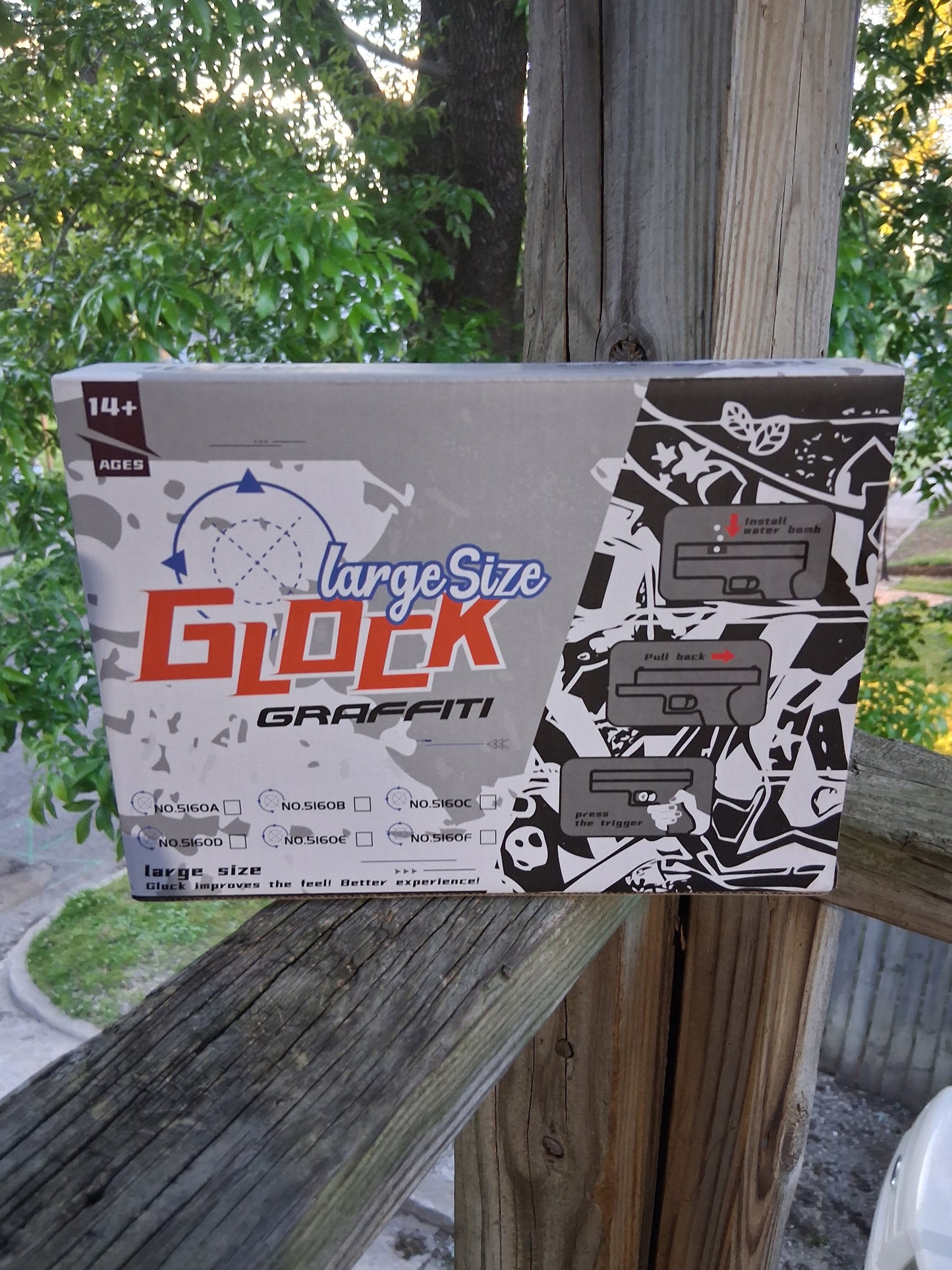 Large Size Glock Graffiti Toy Gun NO.5160A Multicolor - Ages 14+ (Style 1)
