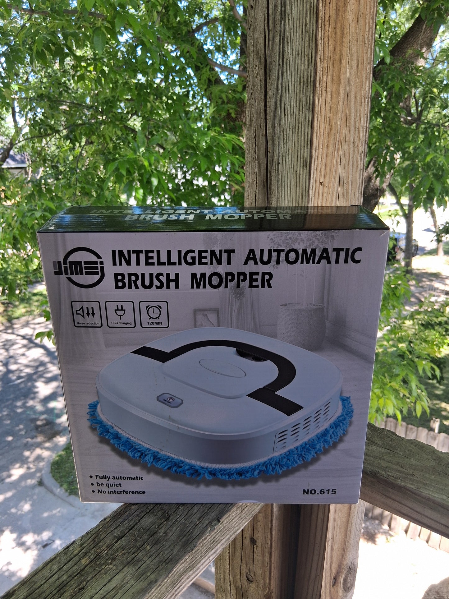 JIMEI Automatic Rechargeable Microfiber Floor Mop Brush Mopper NO.615