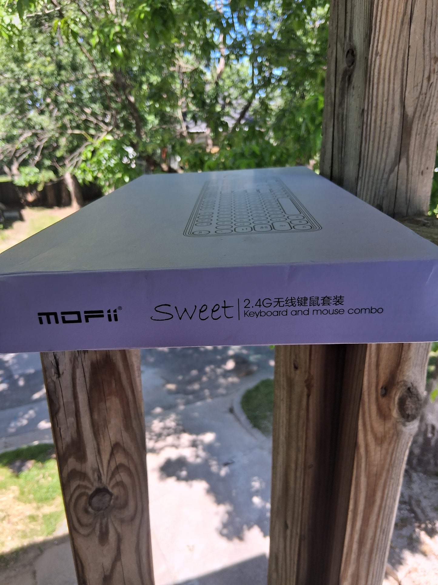 MOFII 2.4G Wireless Keyboard & Mouse Combo — Standard White (Open Box - Brand New)