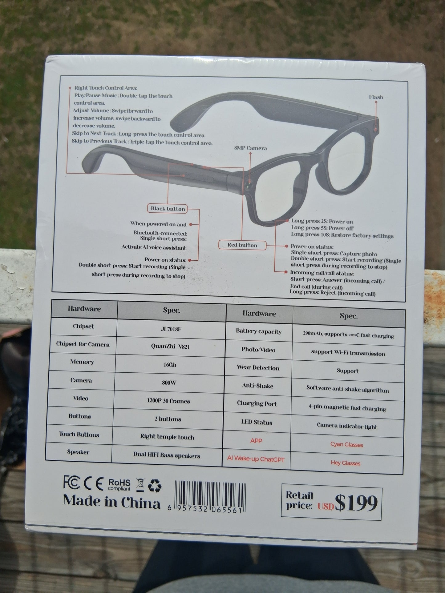 AI Smart Glasses Model AIMB-G1