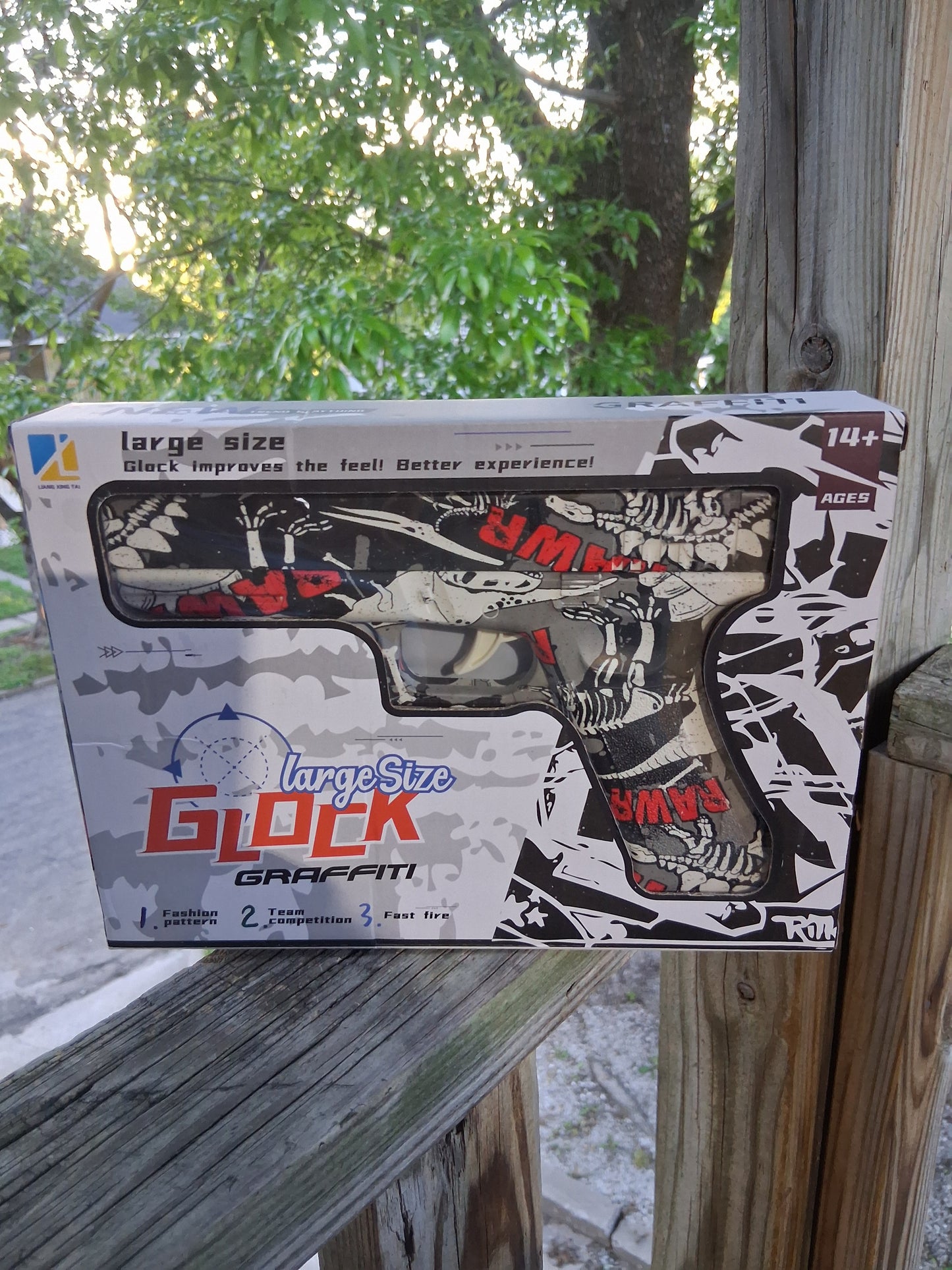 Large Size Glock Graffiti Toy Gun NO.5160A Multicolor - Ages 14+ (Style 1)
