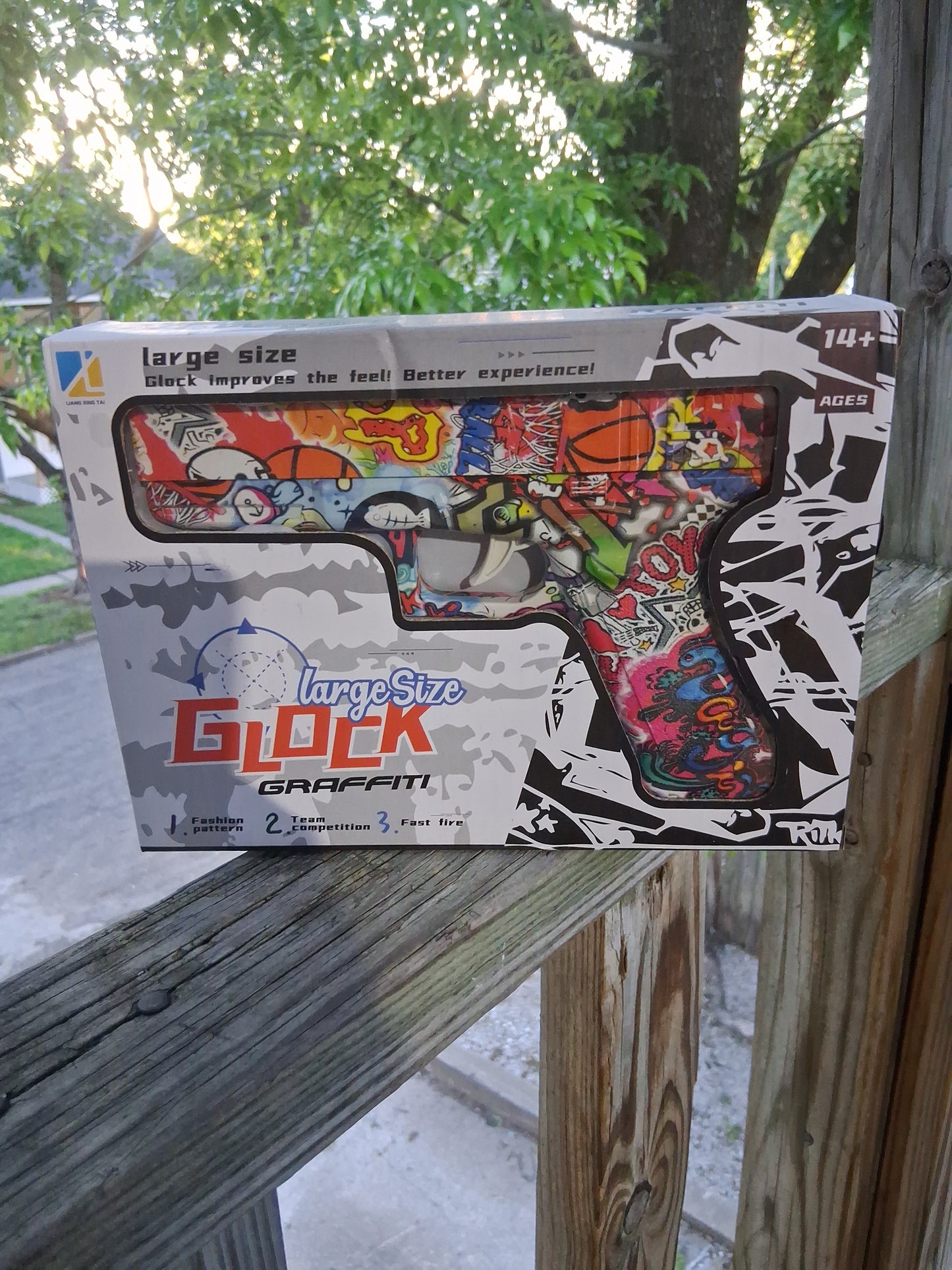 Large Size Glock Graffiti Toy Gun NO.5160A Multicolor - Ages 14+ (Style 1)