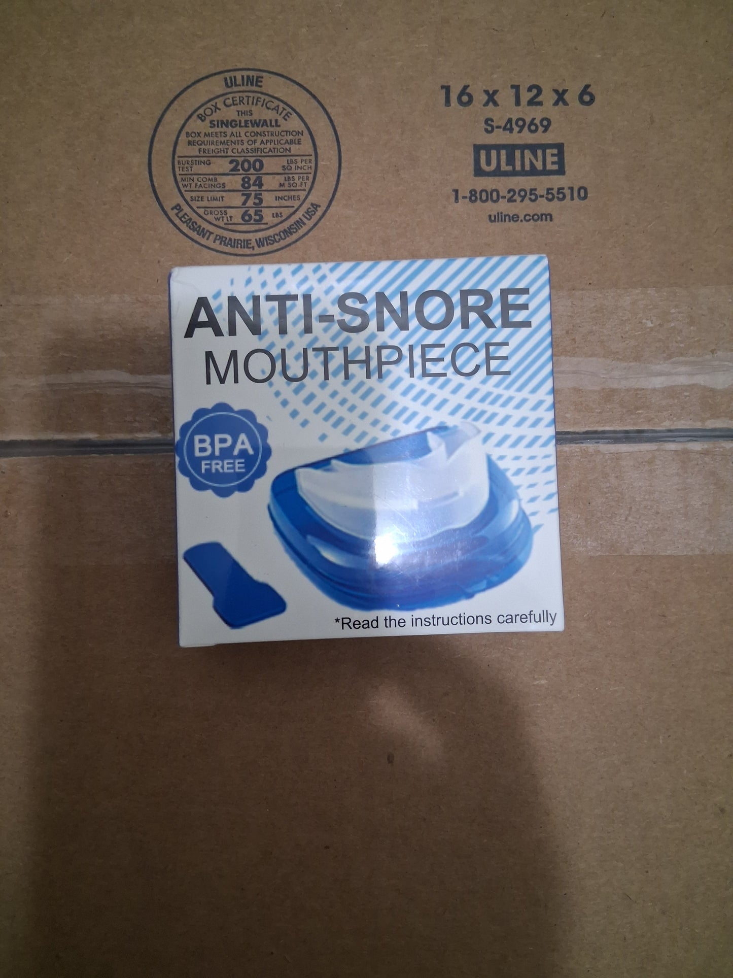 Anti-Snore Mouth Guard for Snoring BPA Free Blue/White