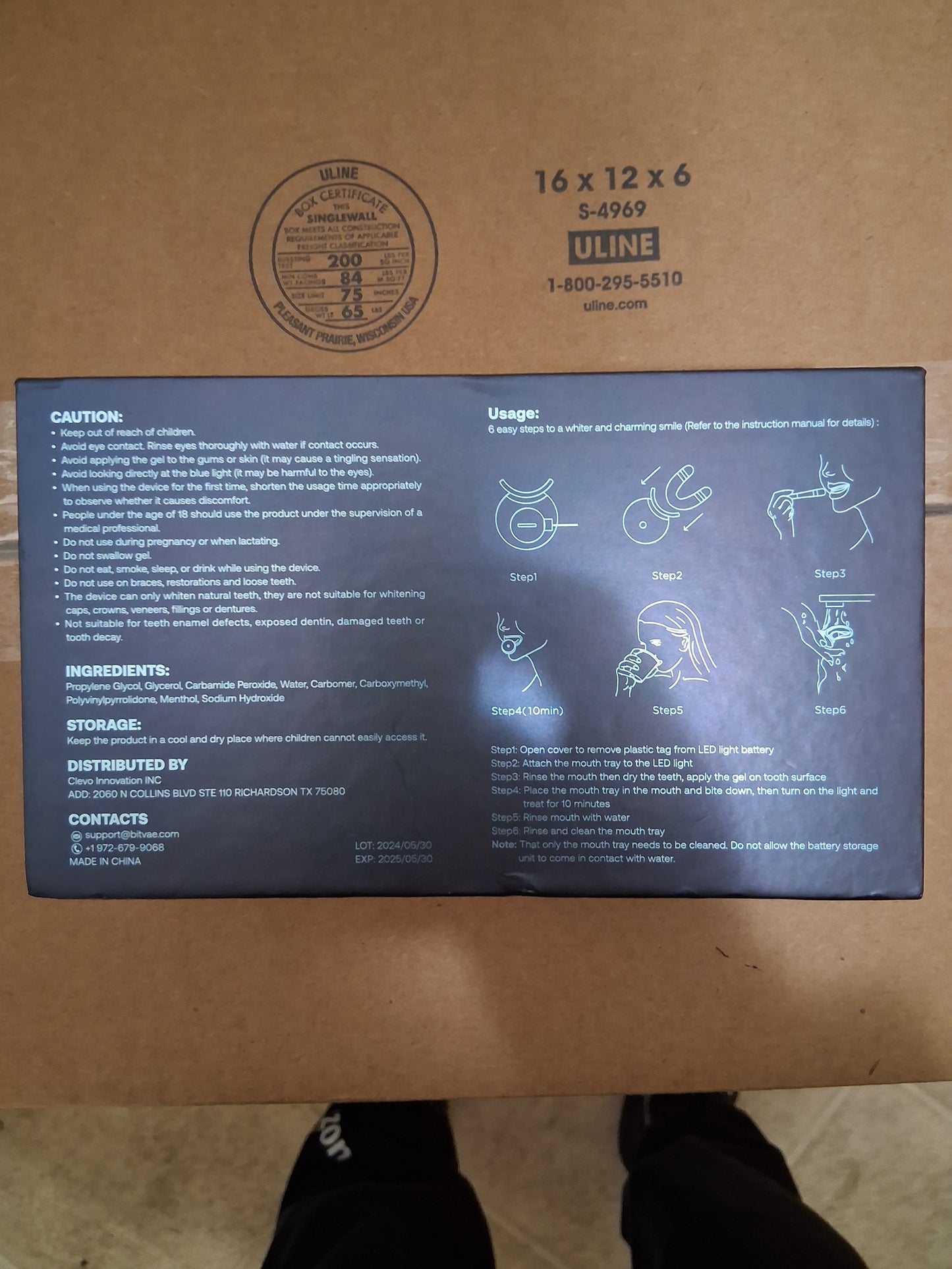 Bitvae Professional LED Teeth Whitening Kit - Gentle Formula, Whitens Up to 10 Shades (Open Box - Brand New)